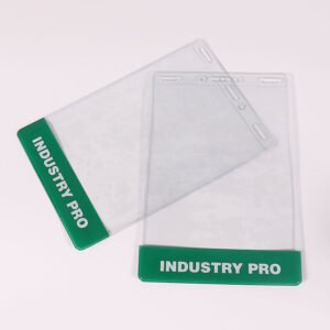 transparent pvc badge holder vertical style for event and exhibition use