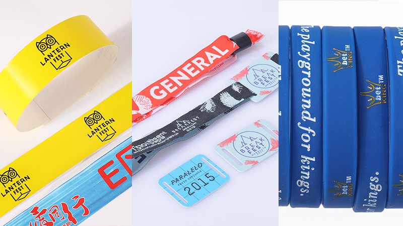 Different RFID wristband styles for events