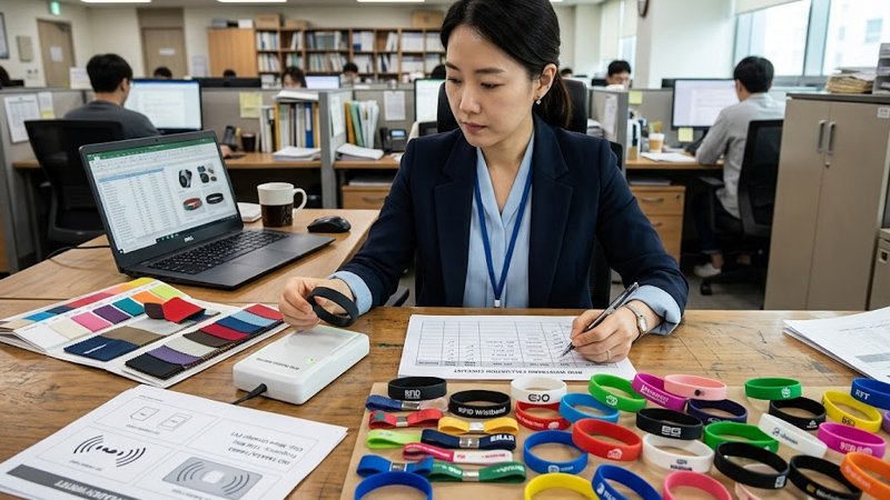 Comparison of fabric silicone and PVC RFID wristbands