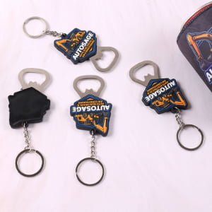 custom shaped silicone bottle opener with printed logo