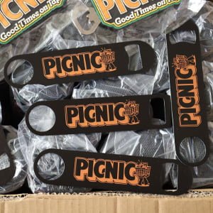 custom shaped silicone bottle opener with printed logo