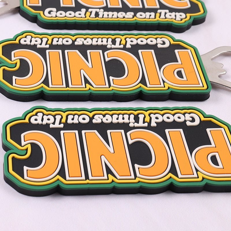 custom silicone bottle opener with metal opener head