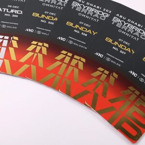 Professional PVC ID cards for large events with QR codes, serial numbers, and anti-counterfeit features