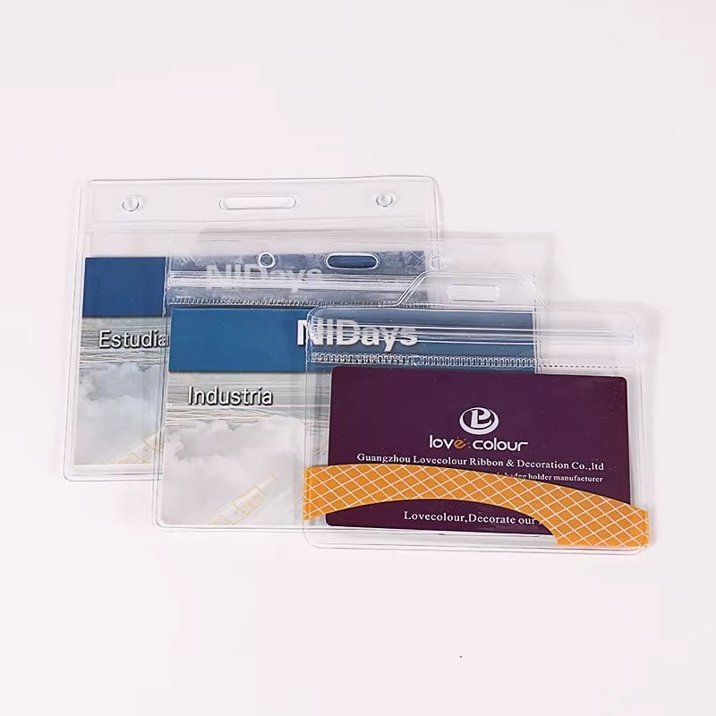 Custom PVC soft hotel key card holder clear transparent design