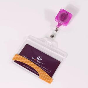Custom PVC soft hotel key card holder clear transparent design