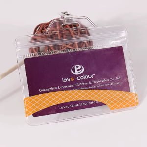 Soft PVC hotel key card holder for access cards and ID badges