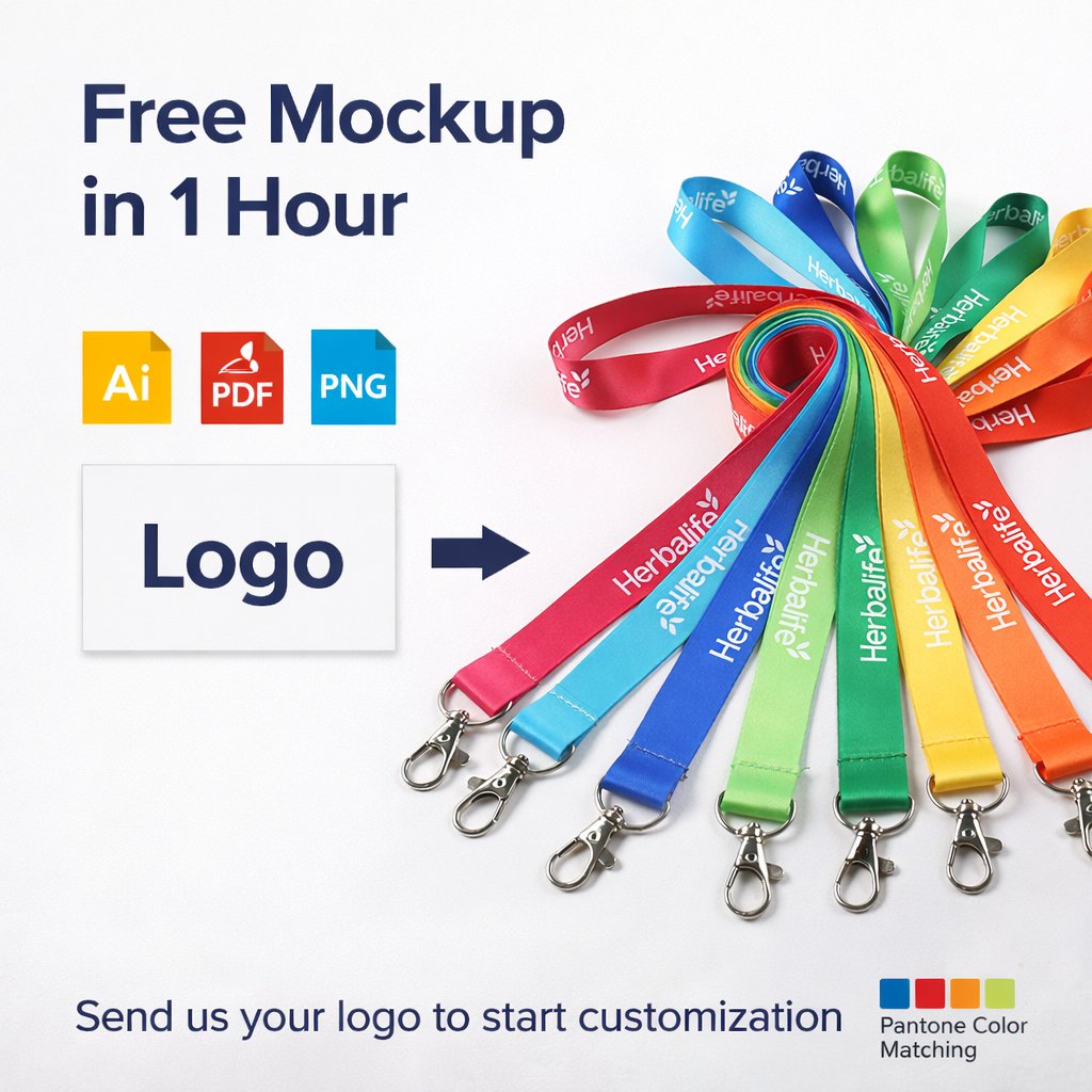 Color-coded hospital lanyards for different staff departments