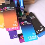 Custom PVC ID cards and event badges with QR codes and serial numbers