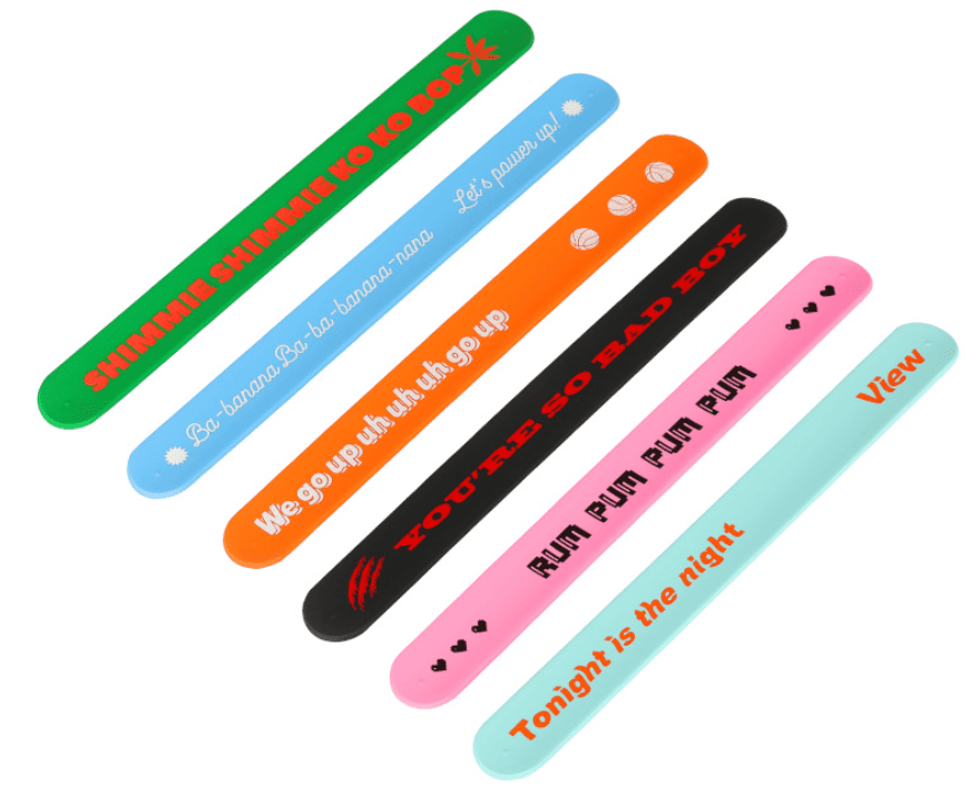 Screen Printed Silicone Slap Bracelets