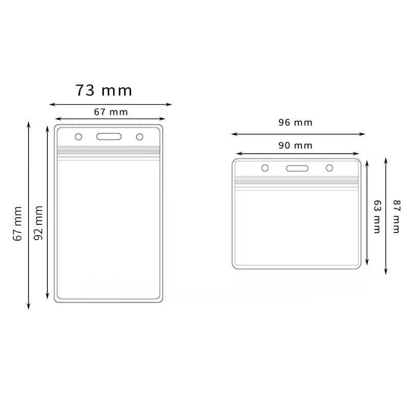 Clear PVC card holder for hotel room key cards