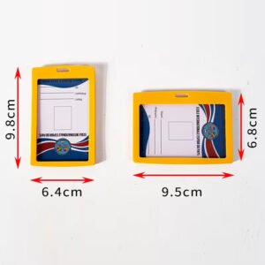 Durable custom hard plastic card holder with clear window