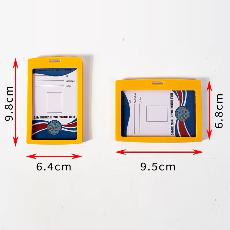 Durable custom hard plastic card holder with clear window