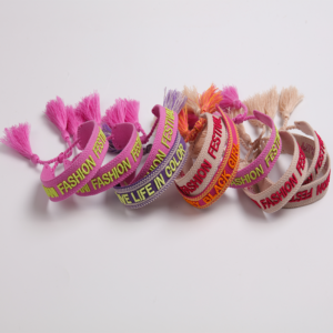 polyester embroidered wristbands for tourism souvenir programs