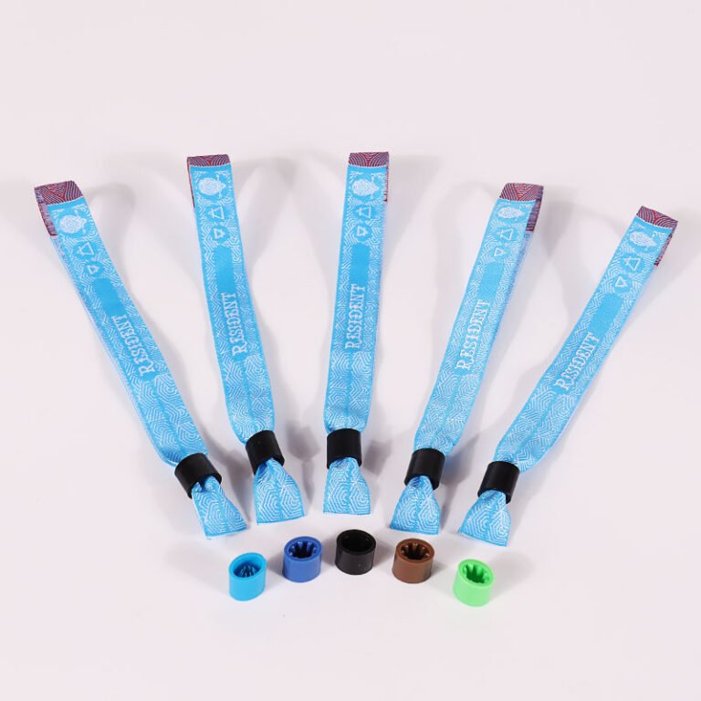 premium polyester embroidered wristband for festivals and concerts