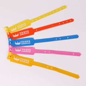 custom vinyl wristbands in multiple colors for event access control