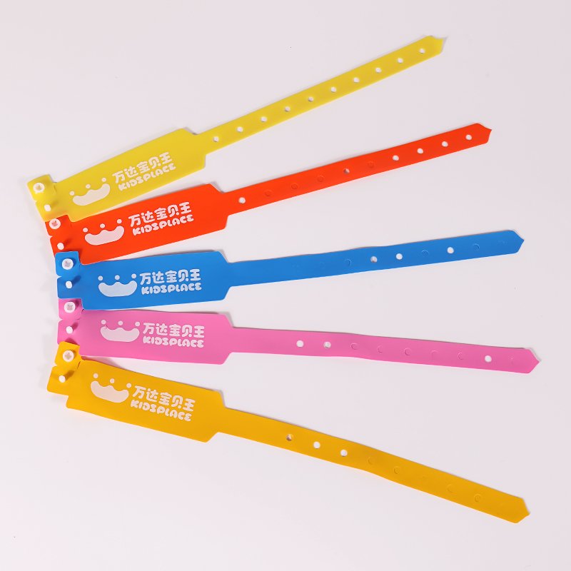 custom vinyl wristbands in multiple colors for event access control