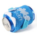 Novelty glove-shaped can cooler for beverage promotions