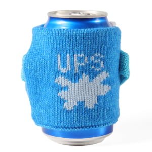 Custom glove drink holder for canned beverages
