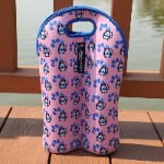 Double wine bottle carrier made from thick neoprene for 750ml wine bottles