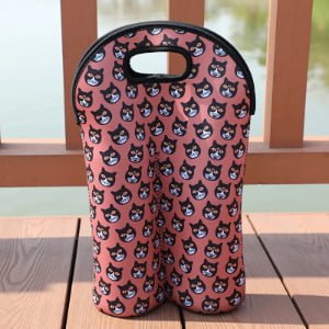 Neoprene wine bottle sleeves 2 bottle tote for gift shops and wineries