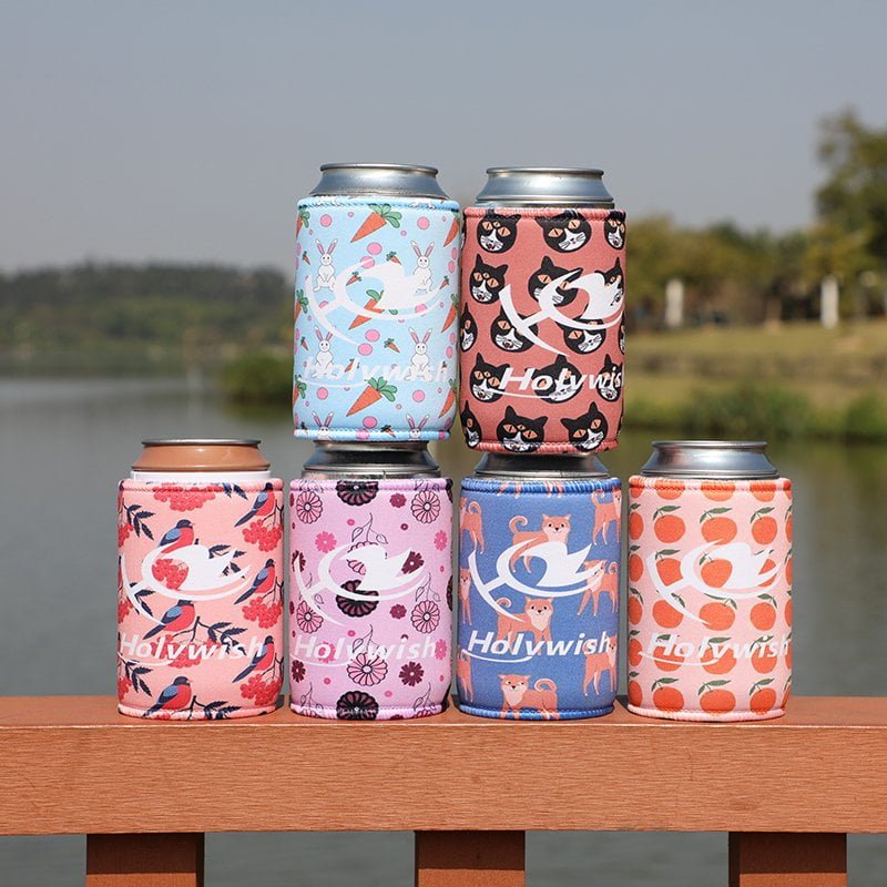Bottom view of stubby holder with non-slip pad