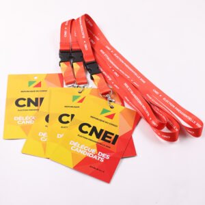 Custom conference lanyard with matching color PVC card