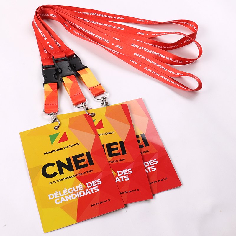 Custom printed lanyard with PVC ID card for conference