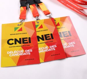 Custom printed lanyard with PVC ID card for conference