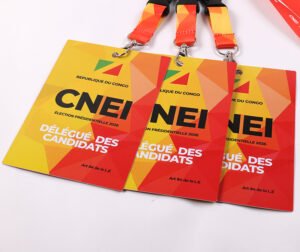 Custom polyester lanyard with PVC card and detachable buckle