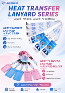 Recommended trade show badge lanyard sets with PVC cards and holders