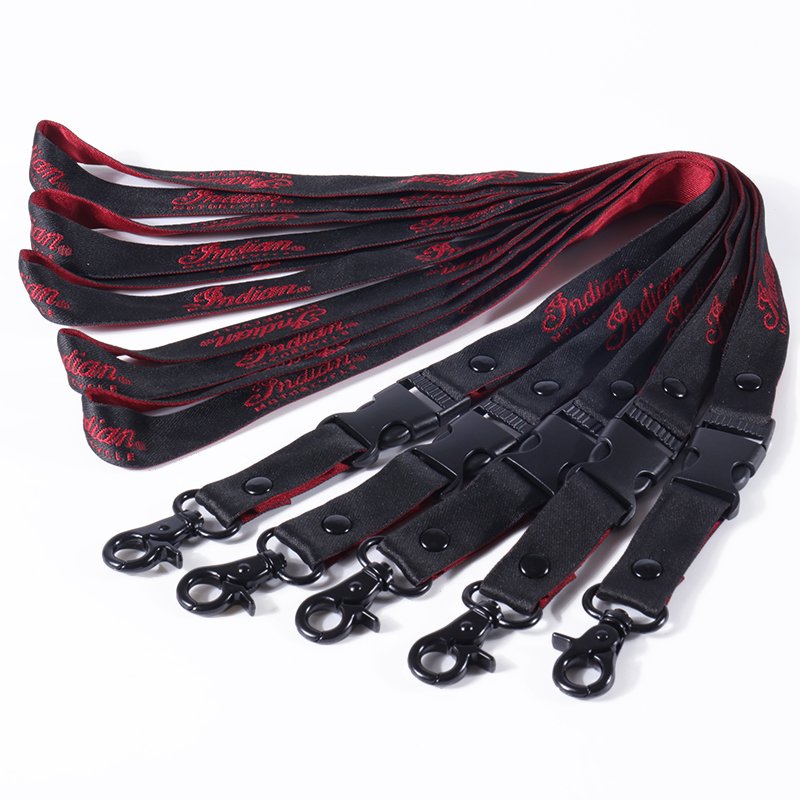 custom jacquard lanyards with multi color woven logos