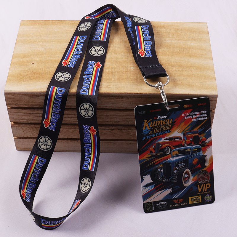 custom sports event lanyards & credentials for races, tournaments & motorsport