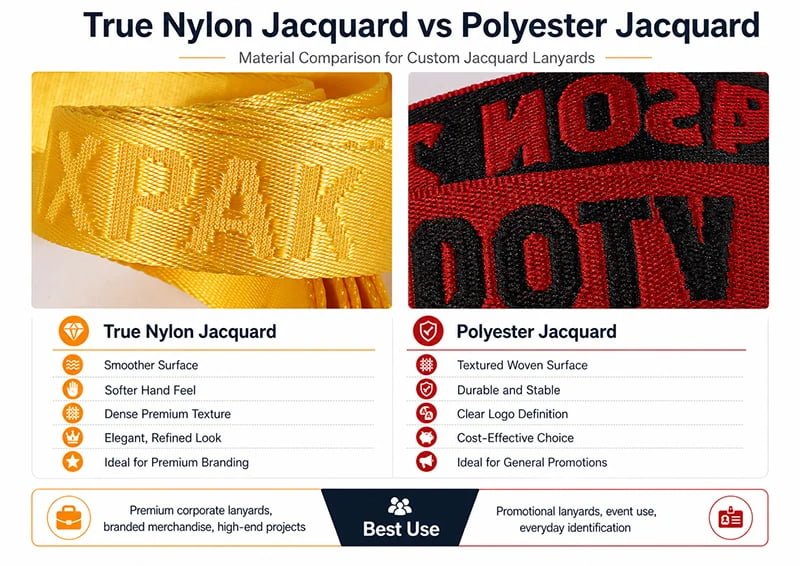 custom nylon and specialty woven lanyard styleswoven