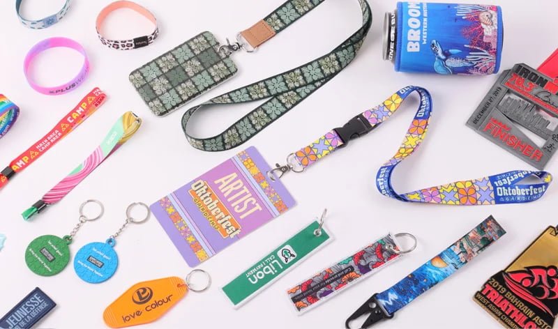 Popular custom lanyard types for 2026 including printed, woven, rPET and badge lanyards