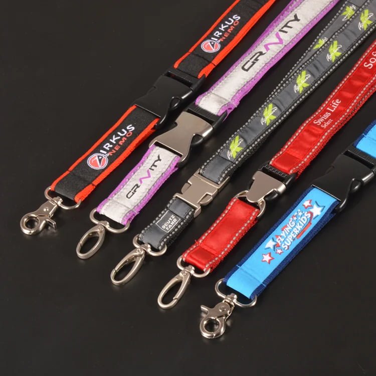 double layer jacquard lanyard construction detail