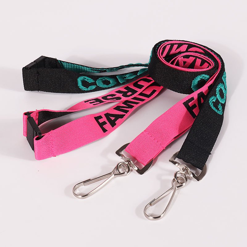 woven safety breakaway lanyard with custom logo
