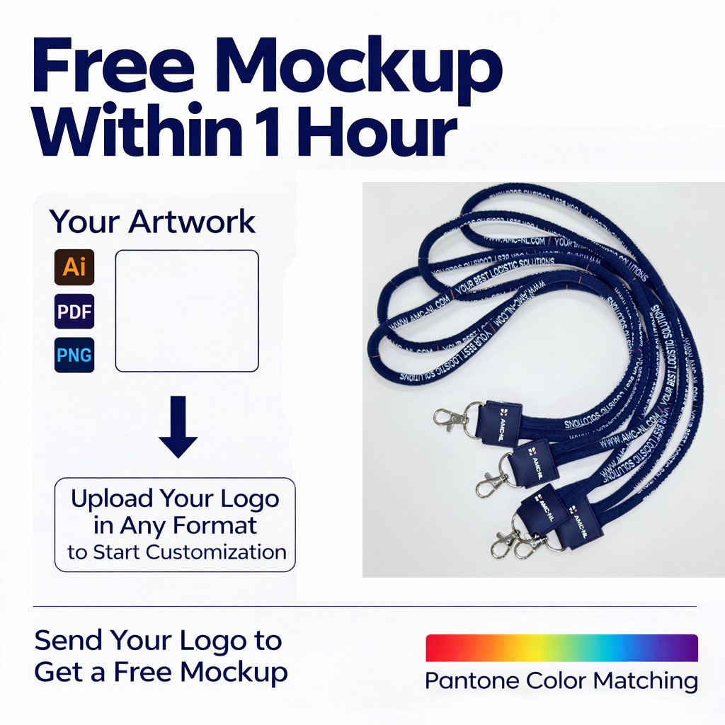 custom woven lanyards with jacquard logos