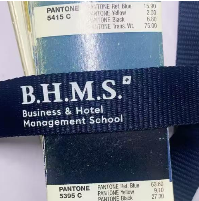 Pantone color matching for BHMS custom lanyard production
