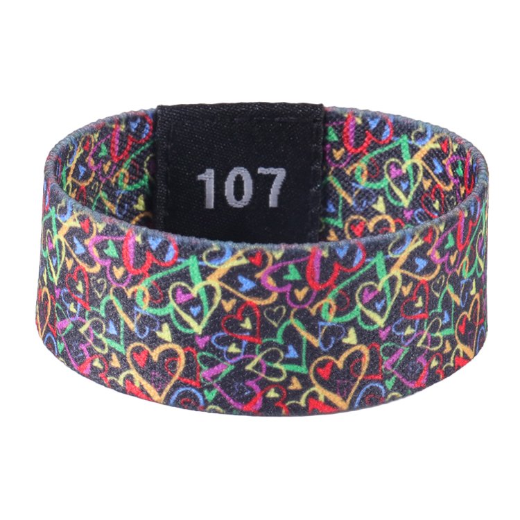 Custom elastic wristbands with individual sequential serial numbers