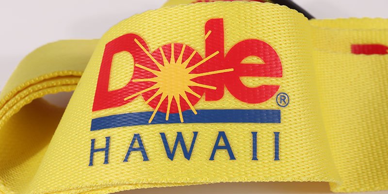 Screen printed luggage straps