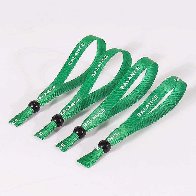 Screen printed fabric wristbands with custom logo for promotional events