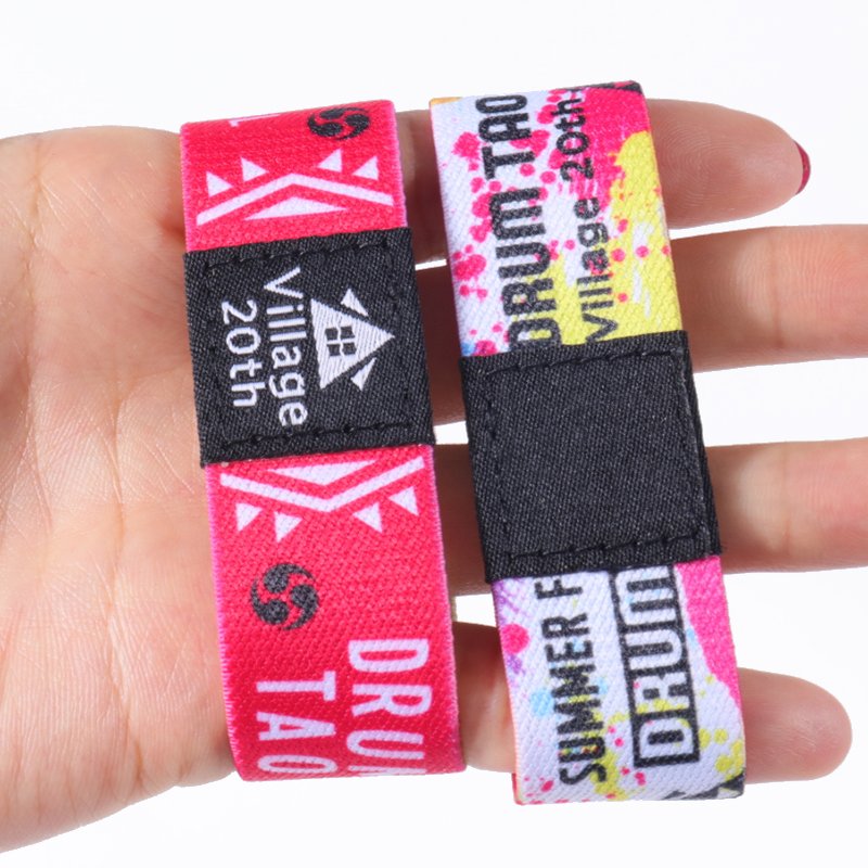Custom elastic wristband with different inside and outside printed designs