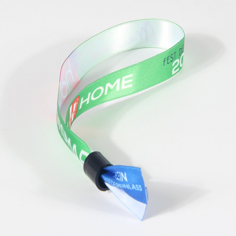 Custom fabric wristband with adjustable closure for events and festivals