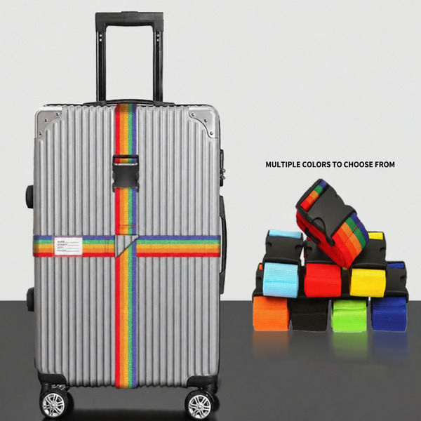 Ready-Stock Solid & Rainbow Luggage Straps