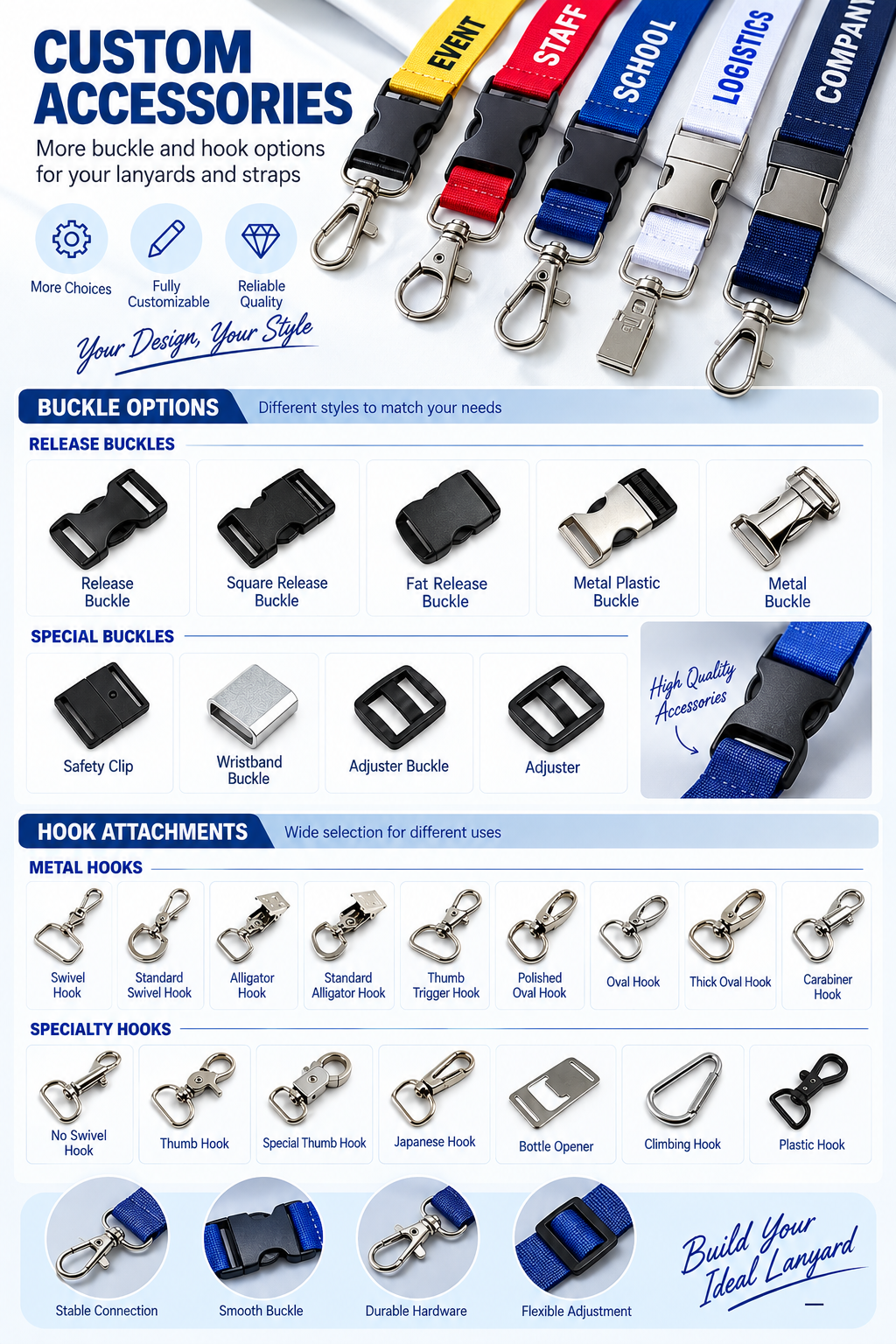 custom retractable badge reel lanyards